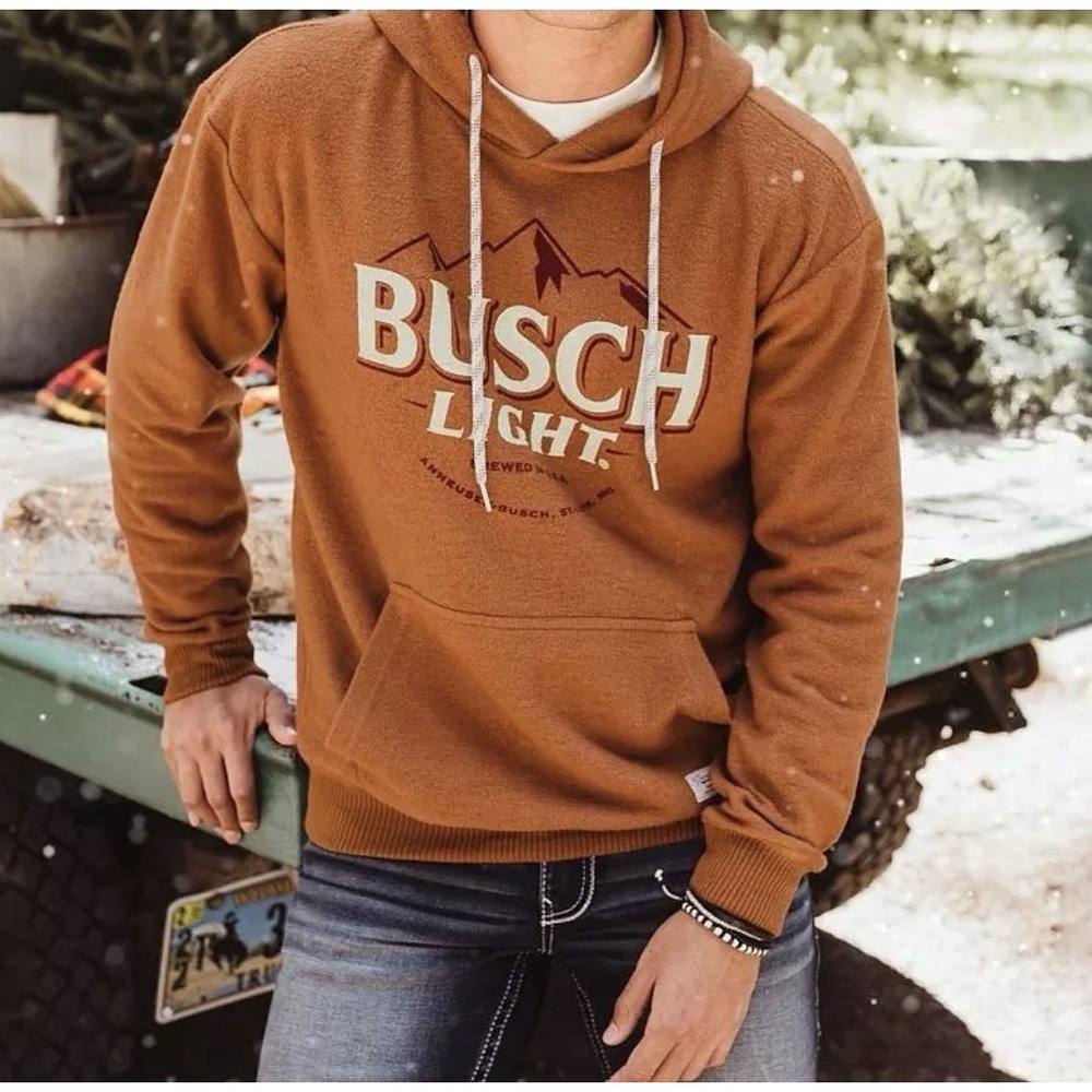 Good Lands Thick‎ Busch Light Hooded Sweatshirt From The Buckle Size XL Quality